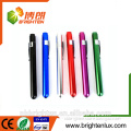 Factory Bulk Sale Portable Multi-color Aluminum Matal Cheap Promotional 2*AA Battery Powered Medical led torch light pen